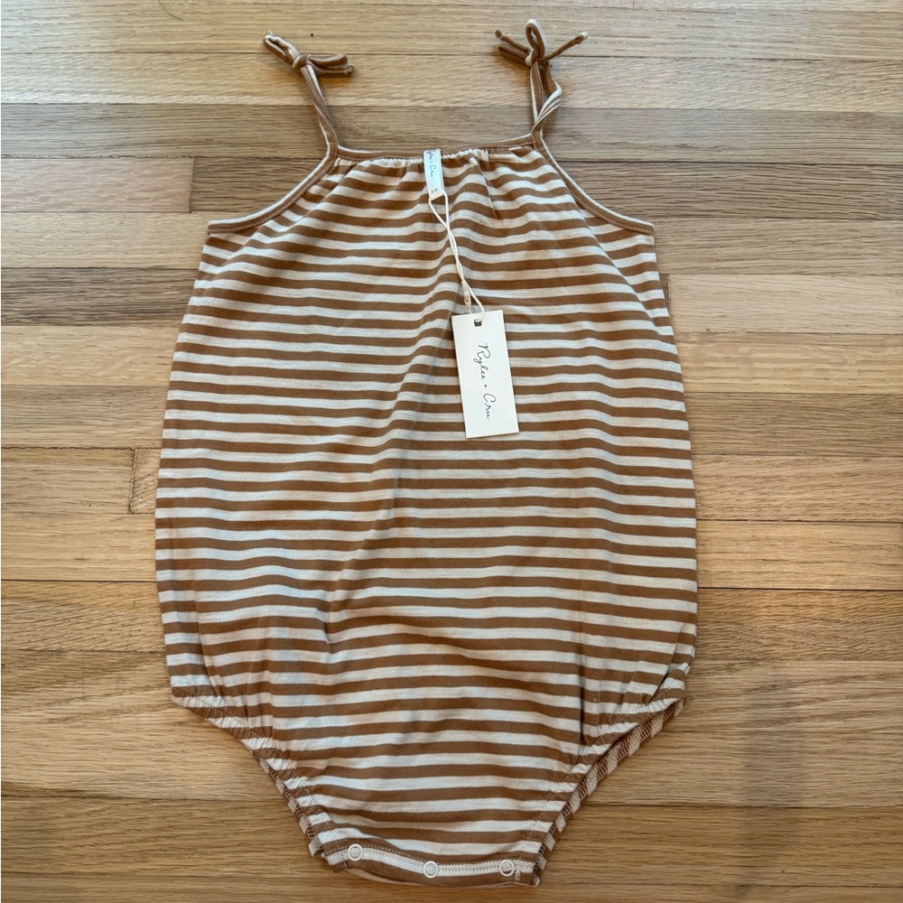 Rylee & Cru Camel Stripe Nala Romper